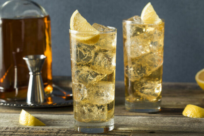 Recept på bourbon fizz med citron och ingefära