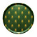 Grön bricka med gult mönster