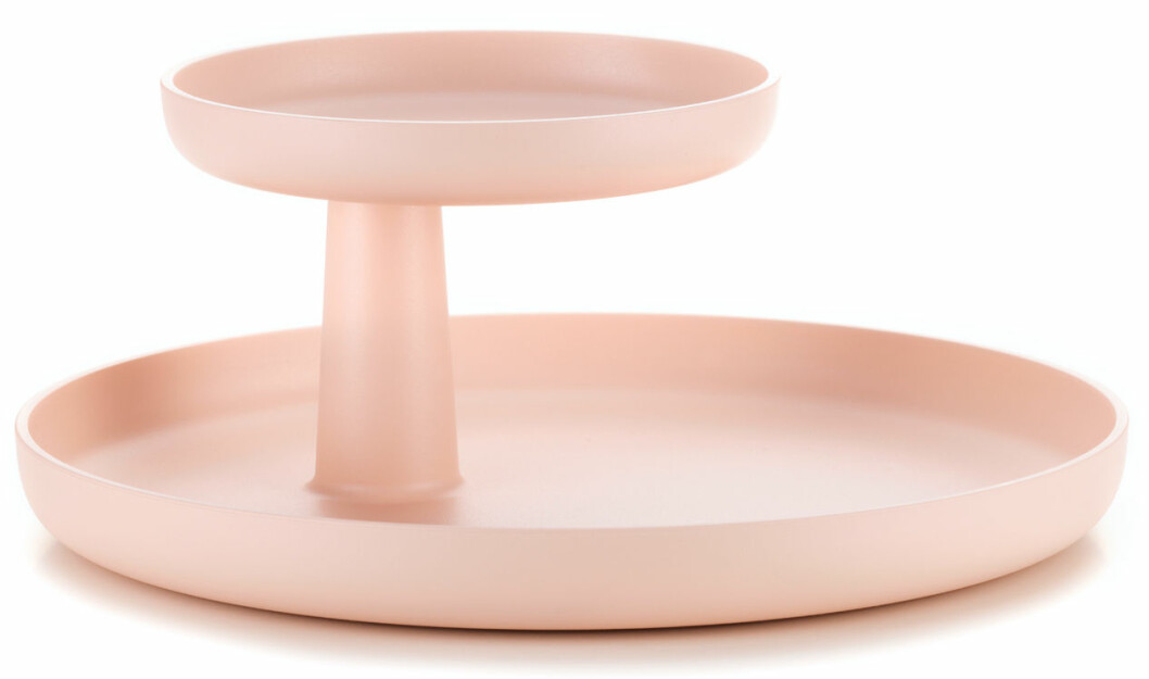 Rosa brickan Rotary tray från Vitra med design av Jasper Morrison.