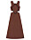 brun midiklänning med öppen rygg från Ganni