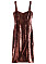 klänning med bruna glittriga paljetter med hjärtformad ringning från &amp; Other Stories