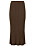 brun ribbstickad kjol med slitsar i sidorna från Ellos Collection