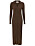 brun stickad klänning med knappar