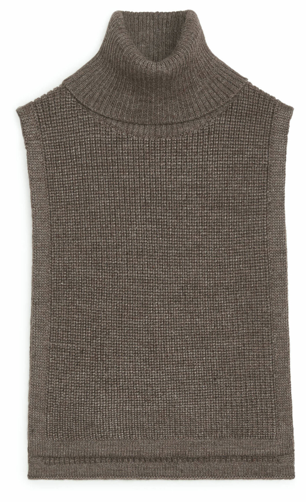 Brun/grå väst-inspirerad överdel med polokrage från Arket.