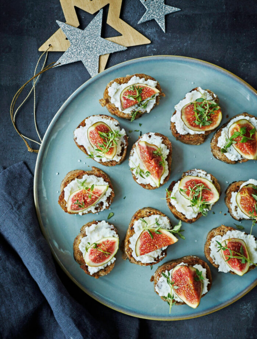 Bruschetta med ricottakräm och fikon. Recept på bruschetta med ricottakräm och fikon