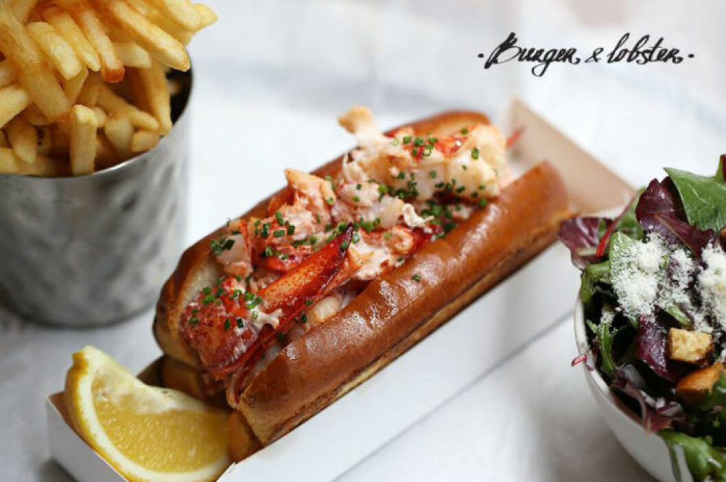 Lobster roll från Burger & Lobster. Lobster roll från Burger & Lobster.