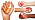 Kombination av rosa och orange nagellack