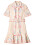 By Malina Resort 2022 – beige mönstrad kortärmad klänning med skärp