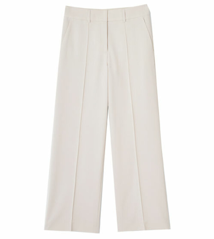 beige dressad byxa dam