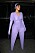 Cardi B i lila helkroppsdräkt under Paris Fashion Week