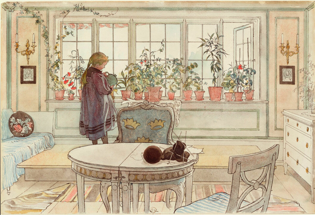 Carl och Karin Larssons hem, avmålat av Carl Larsson. Carl och Karin Larssons hem