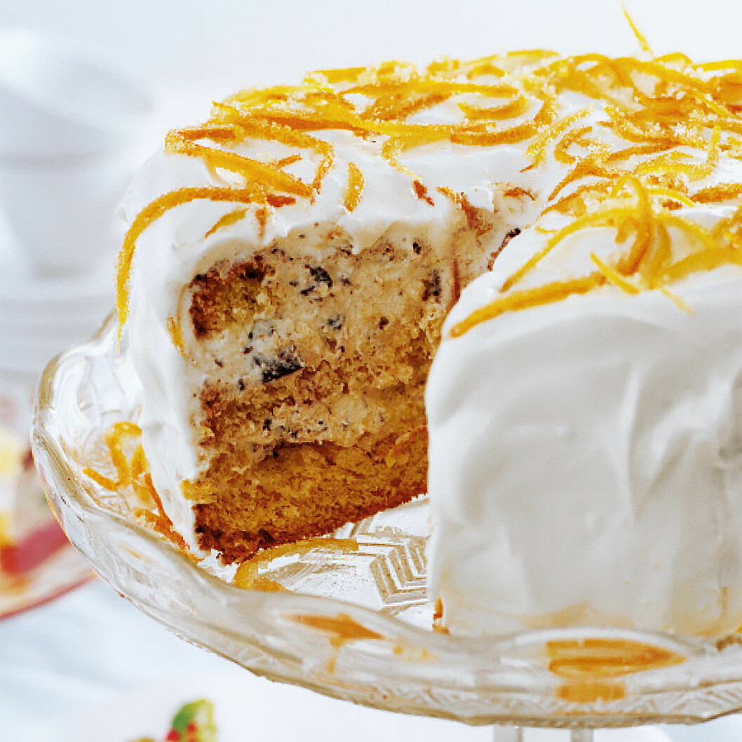 Cassata med kanderat citrusskal. Cassata med kanderat citrusskal.