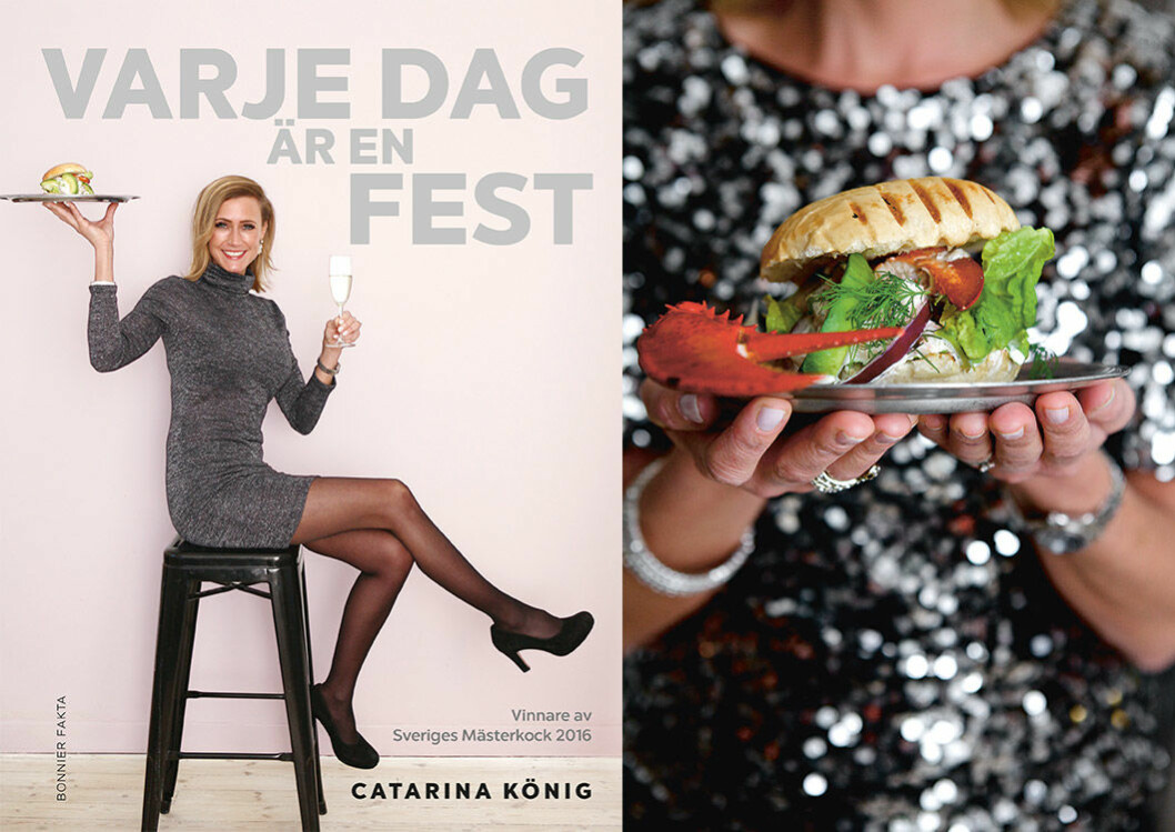Hummer burger deluxe från Catarina Königs kokbok ”Varje dag är en fest”. Hummer burger deluxe från Catarina Königs kokbok "Varje dag är en fest".