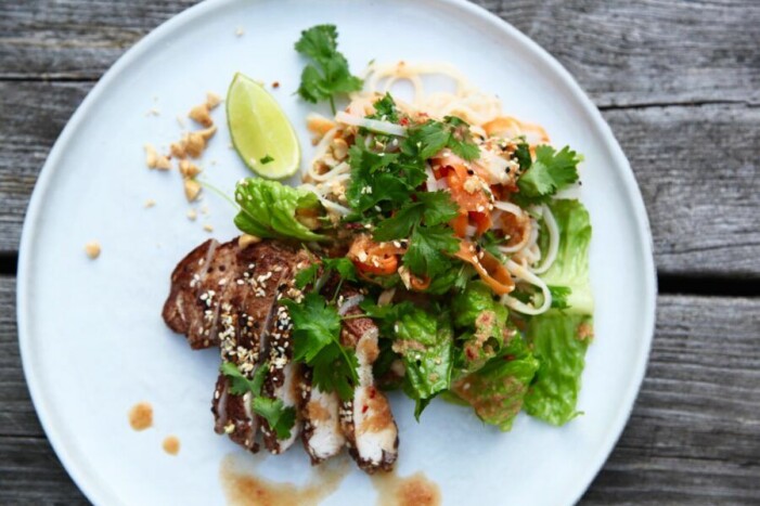 Catarina Königs recept på asiatisk nudelsallad med het majonnäs