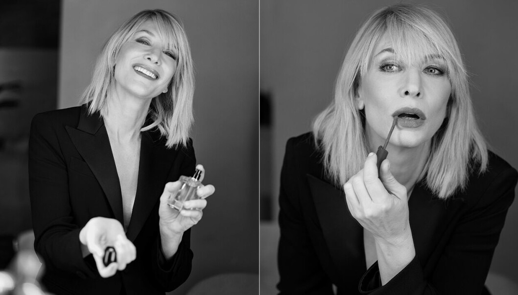 Cate Blanchett ansiktet utåt för parfymen Si