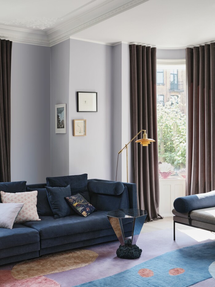 Hemma hos Cathrine de Lichtenberg ELLE Decoration soffa gardiner