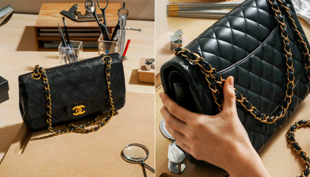 Hos Vestiaire Collective kontrollerar man noggrant att väskorna är äkta. Den klassiska Chanel 2.55 är en väska som håller stilen år efter år. Väskan Chanel 2.55