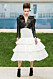 Chanel Haute Couture Paris, vit klänning med skinnjacka.