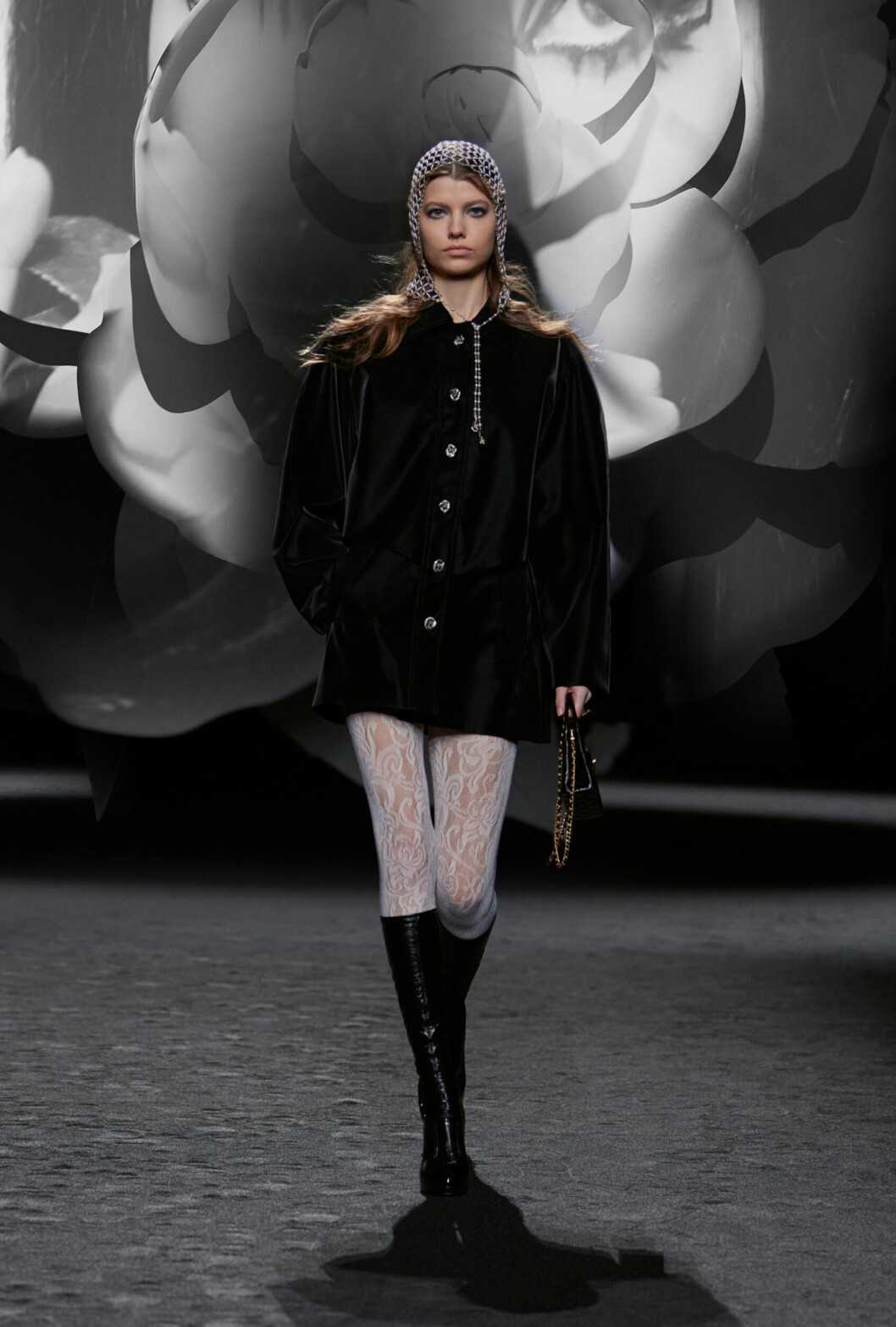 Chanel AW23 mönstrade strumpbyxor.