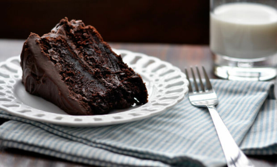 <em>Recept: <a href="http://foodess.com/recipes/moist-chocolate-cake/" target="_blank" rel="noopener">Foodess</a></em> chocolate-cake