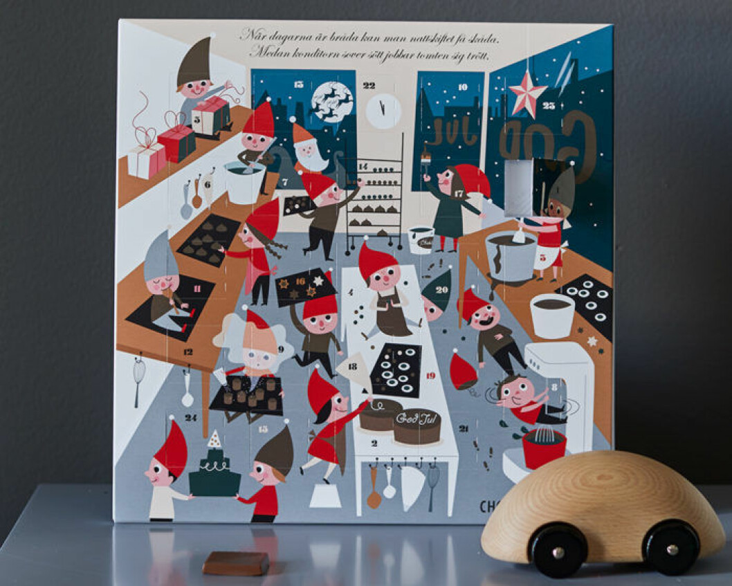 Chokladkalender från Chokladfabriken, 150 kr. Chokladkalender från Chokladfabriken, 150 kr.