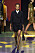 Svart trekvarts kavaj med svart kort kjol från Dior.