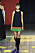 Svart klänning med gröna och orangea detaljer från Dior.