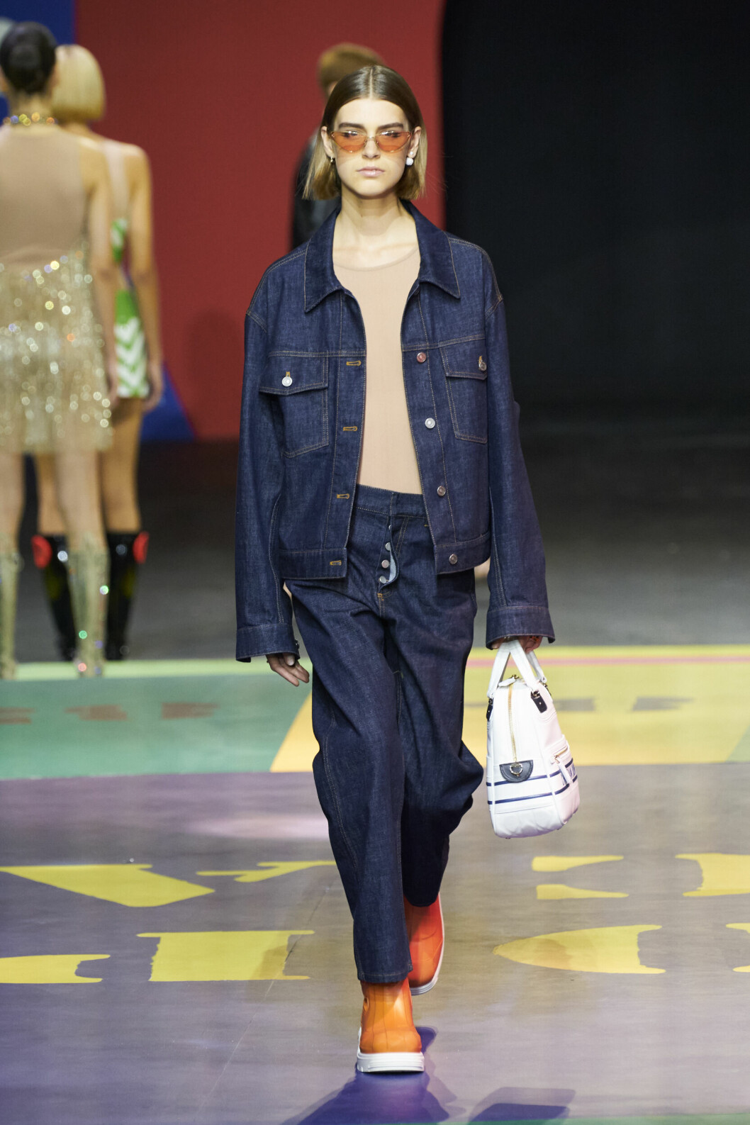 Dubbel denim hos Christian Dior.