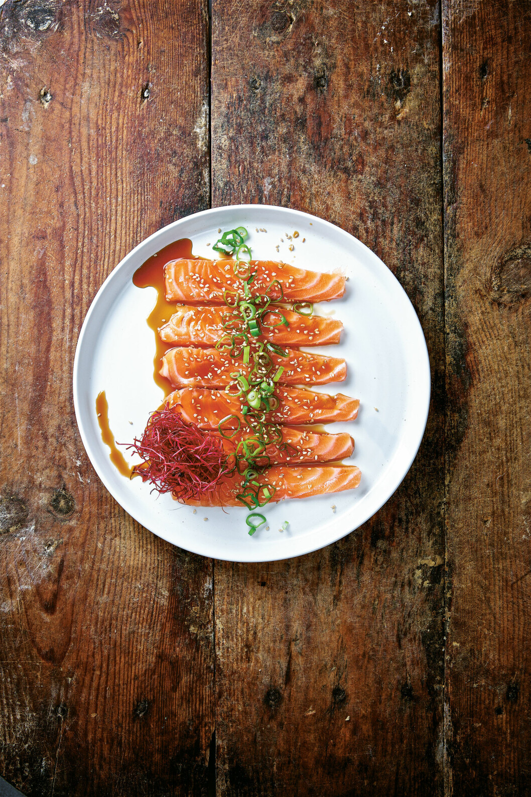 Laxsashimi med ponzusås