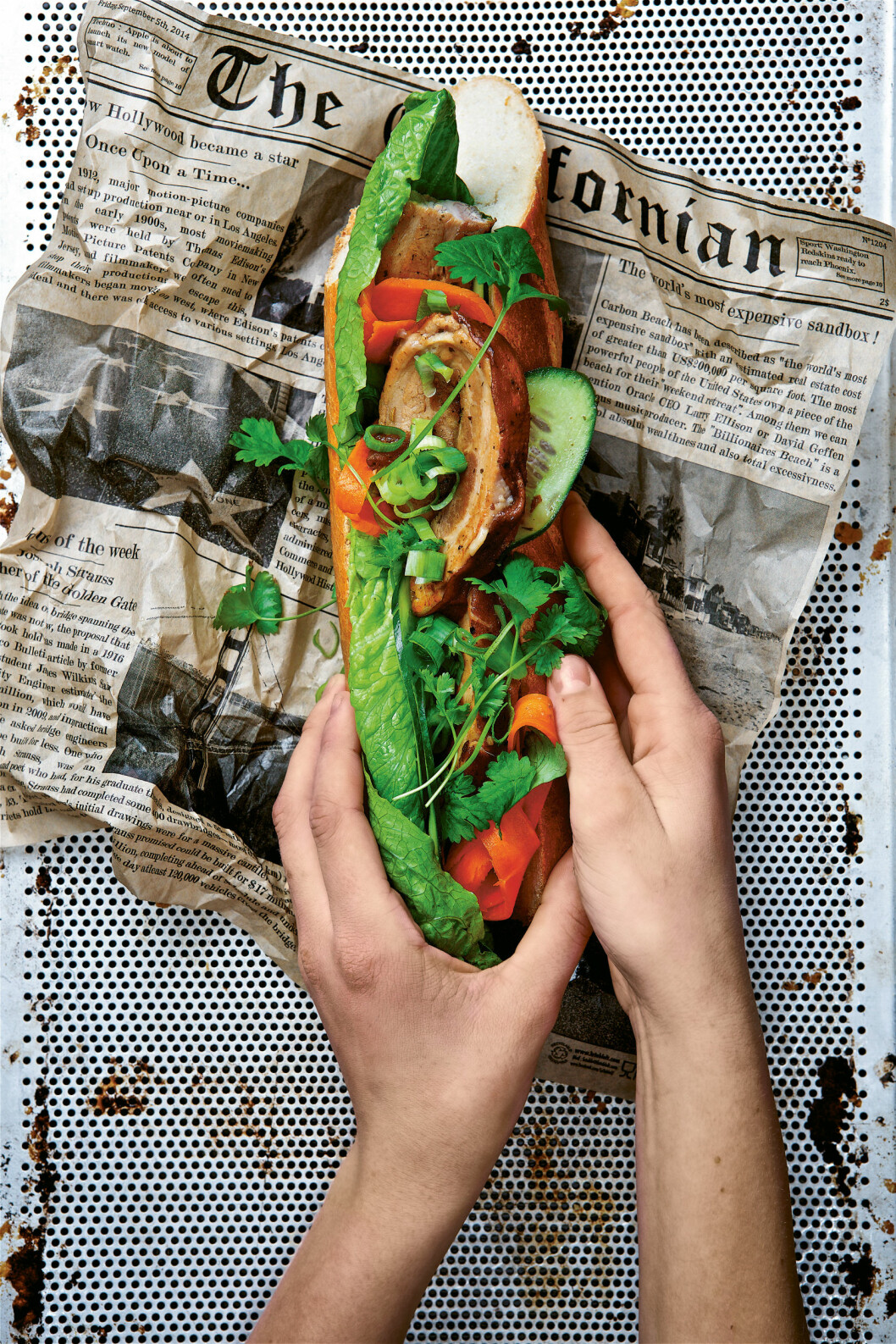 Fusion sandwich med fläsksida, chipotle och koriander