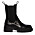 svarta chunky boots i läder från Åhléns hösten 2021