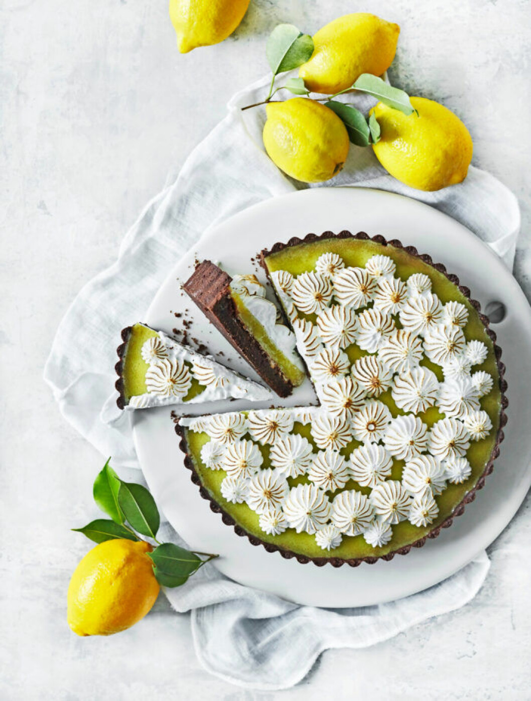 Citronpaj med kakaomördeg. Recept på citronpaj med kakaomördeg