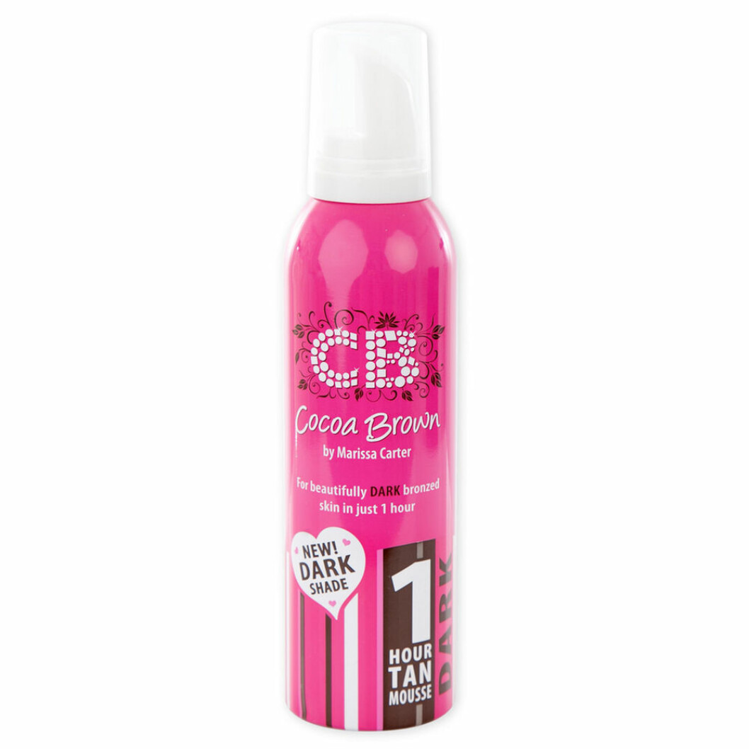 Cocoa Brown, 1 hour tan mousse. <a href="https://track.adtraction.com/t/t?a=1117786221&as=1212076637&t=2&tk=1&epi=boostbranna&url=https://www.lyko.se/cocoa-brown/cocoa-brown-1-hour-tan-dark-1" target="_blank" rel="noopener">Här kan du köpa den</a>. Cocoa Brown
