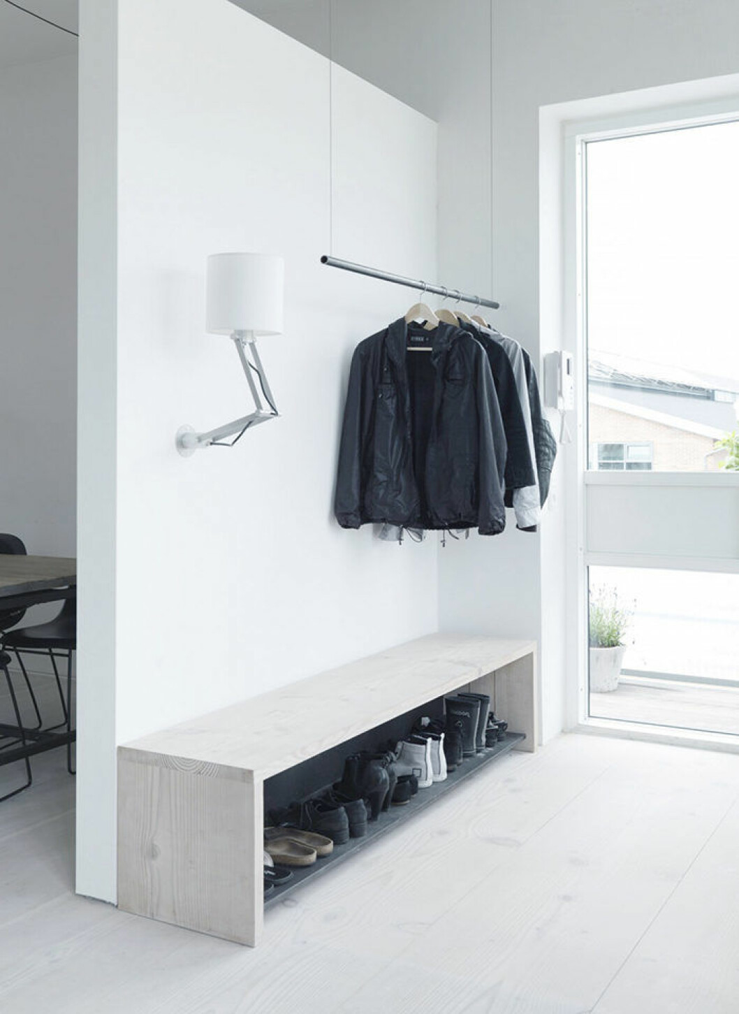 Foto: Homedsgn Öppen förvaring i hall