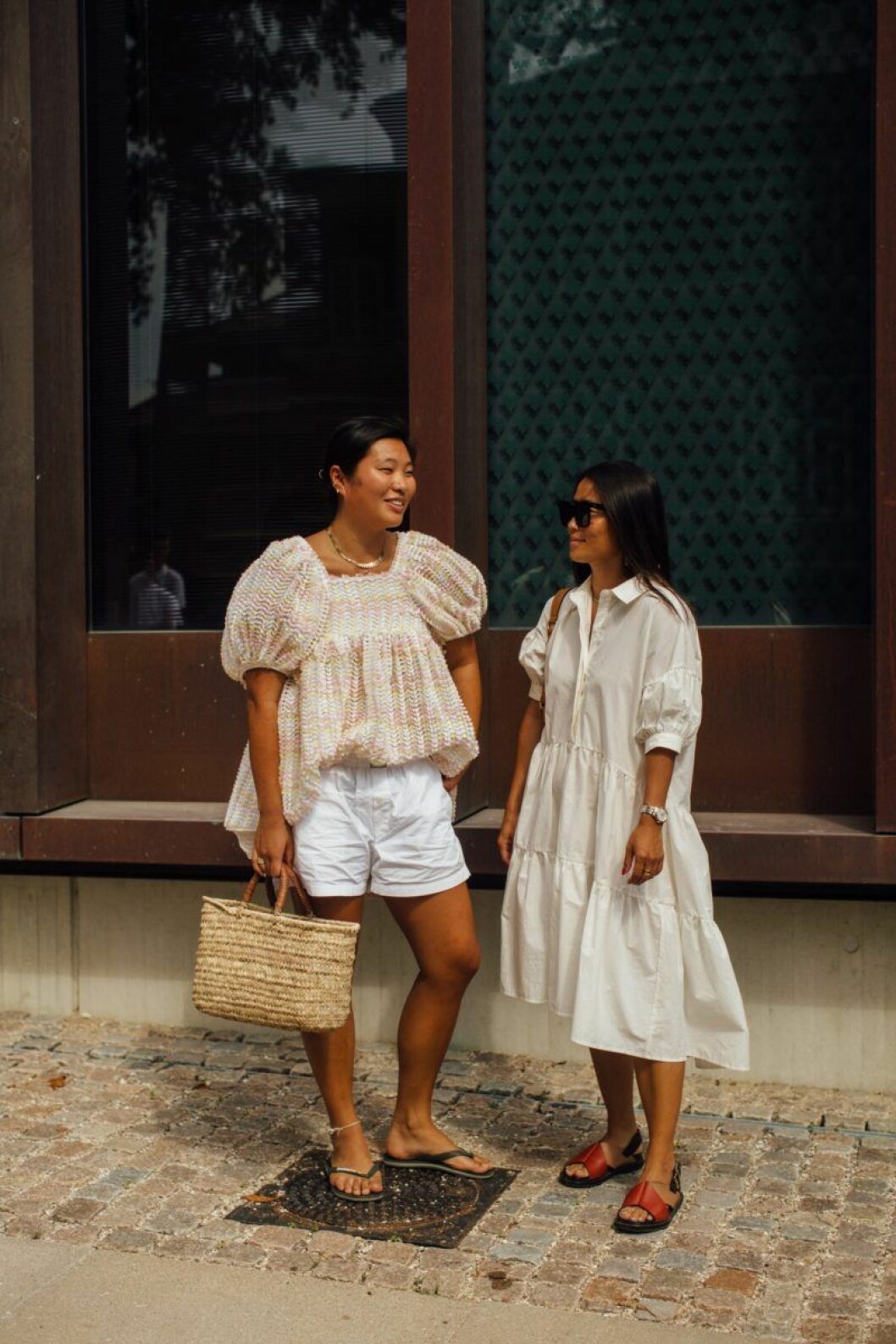 voluminös blus streetstyle