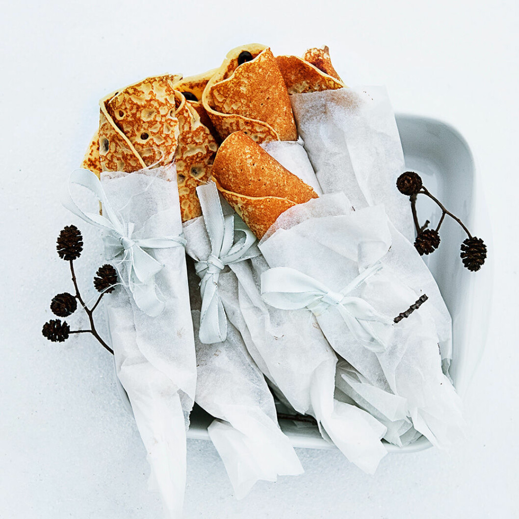 Crêpes med Nutella. Crêpes med Nutella.