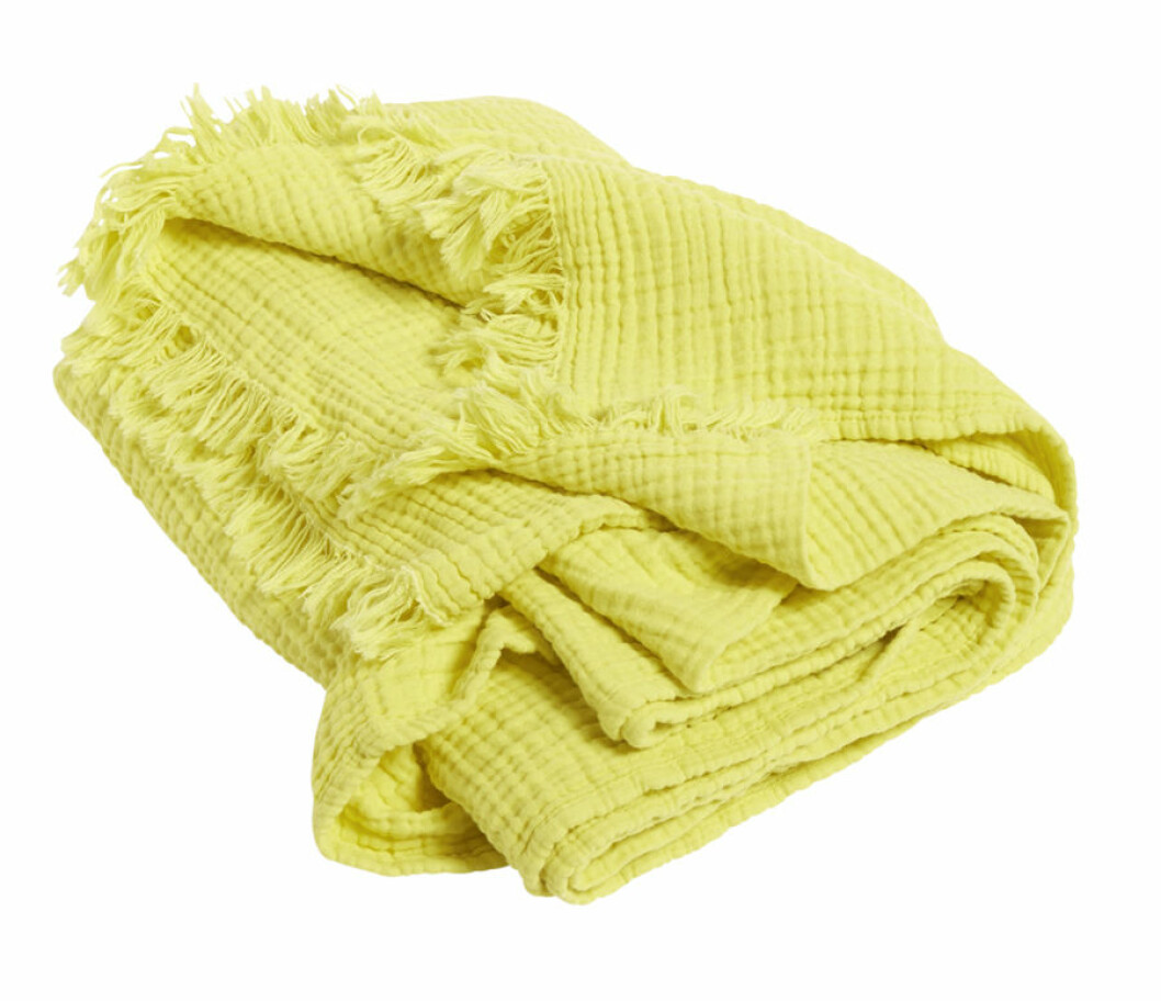 Färgstark filt, <em>Crinkle</em> <em>Plaid</em>, 949 kr, Hay. Citrongul filt, Crinkle Plaid