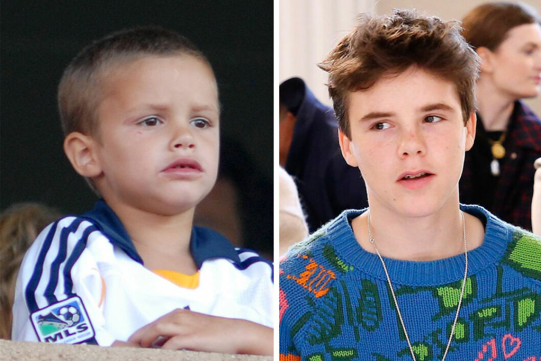 Cruz Beckham som barn och som tonåring