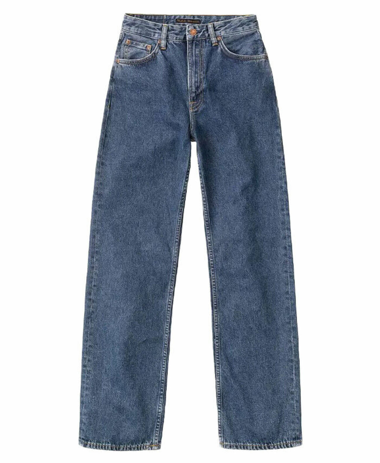 blå jeans med hög midja från Nudie att fynda på cyber monday