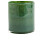 grön cylinderformad ljuslykta i grönt glas från hm