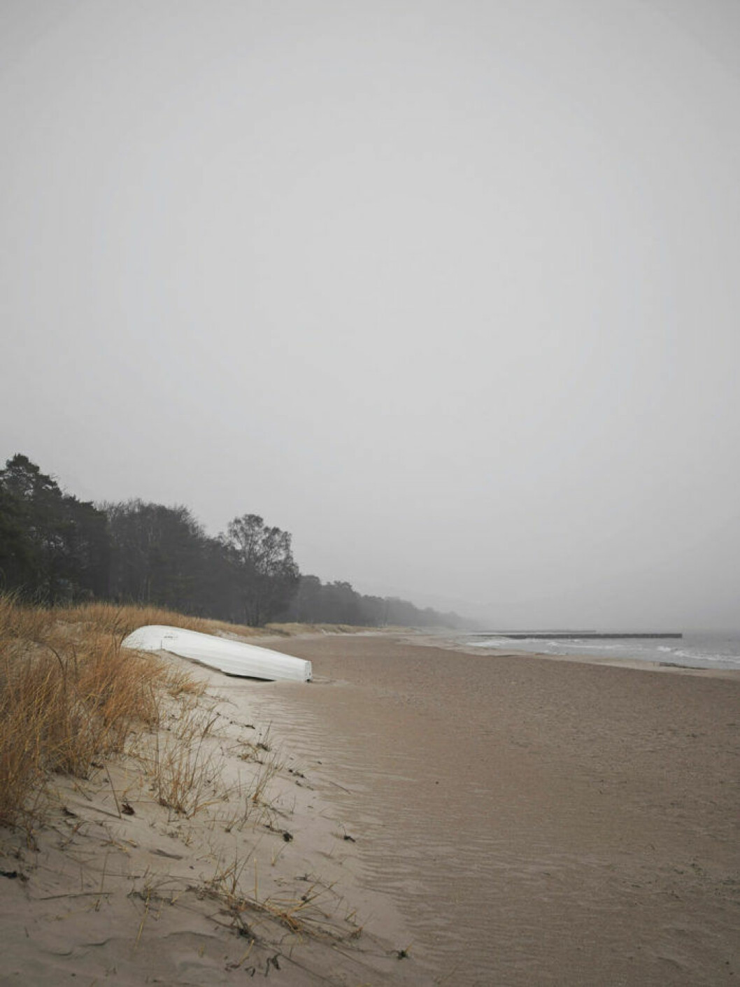 Inspirationsbilden är tagen från en vinterpromenad längs stranden utanför skånska Ystad. Vacker strandpromenad utanför Ystad