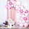 dekoration babyshower ballongbåge rosa
