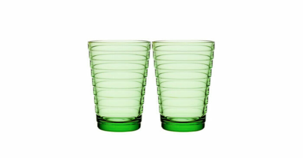 Aino Aaltos gröna dricksglas för Iittala