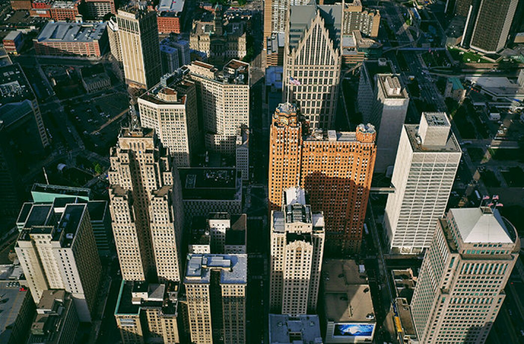 Detroit i USA utsikt