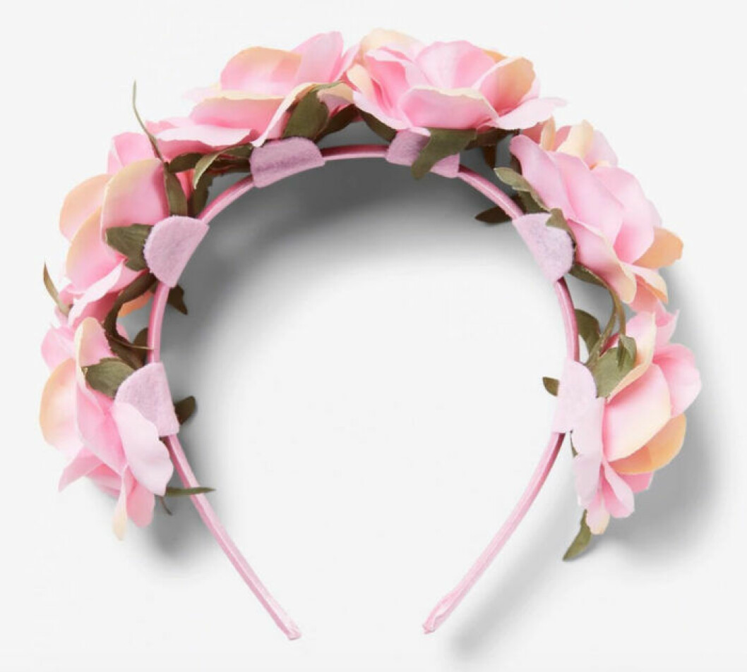 Diadem med stora blommor från Lindex