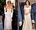 Kate Middleton och prinsessan Diana i vita och guldiga klänningar