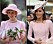 Kate Middleton och prinsessan Diana i rosa hatt och rosa klänning