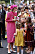 Diana i rosa prickig klänning, 1983.