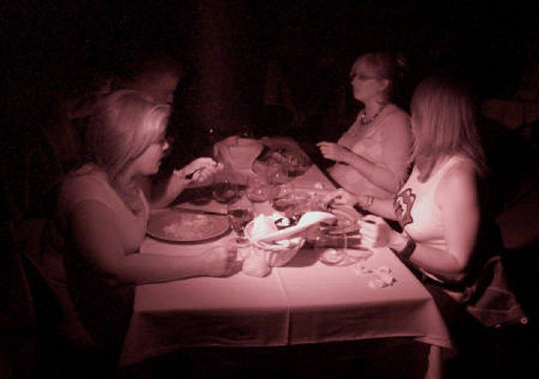Dining in the dark. Via <a href="http://tourismattraction.com/dine-in-the-dark-at-opaque-restaurant/">Tourism Attraction</a>.