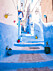 Chefchaouen i Marocko är känd för sina blåa fasader